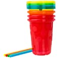 The First Years Take & Toss Straw Cup, Boy, 10 oz, Multicolor, 4 Count