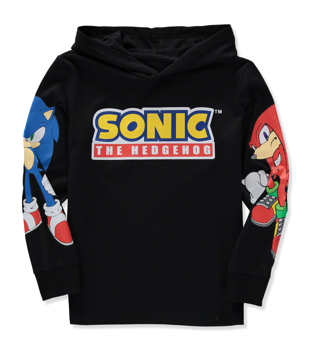 Sonic Boys 4-20 Long Sleeve Logo Hooded T-Shirt