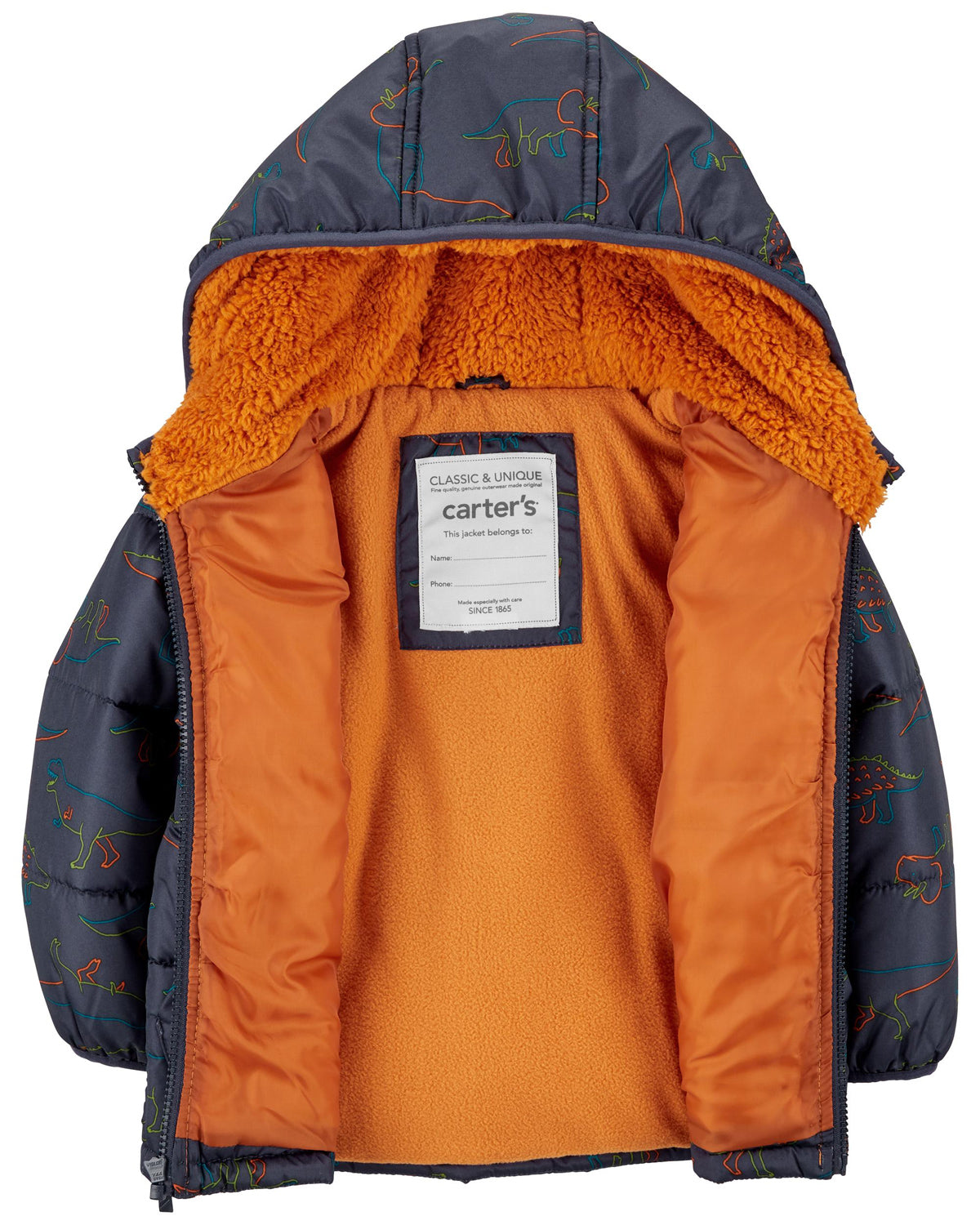 Carter's Boys 2T-4T Zip Front Puffer Jacket