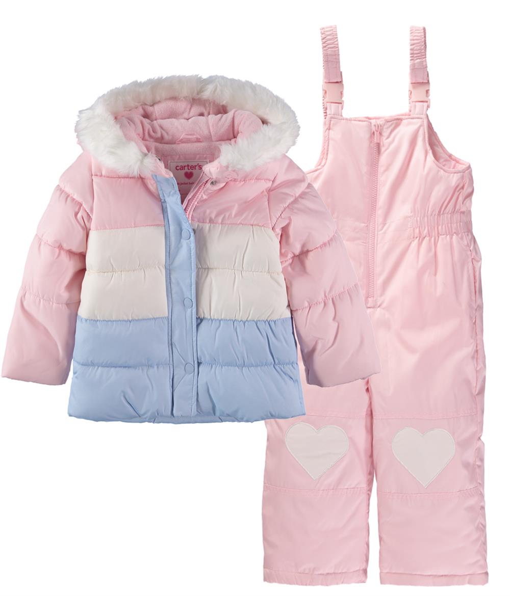 Carters Girls 2T-4T Colorblock Snowsuit