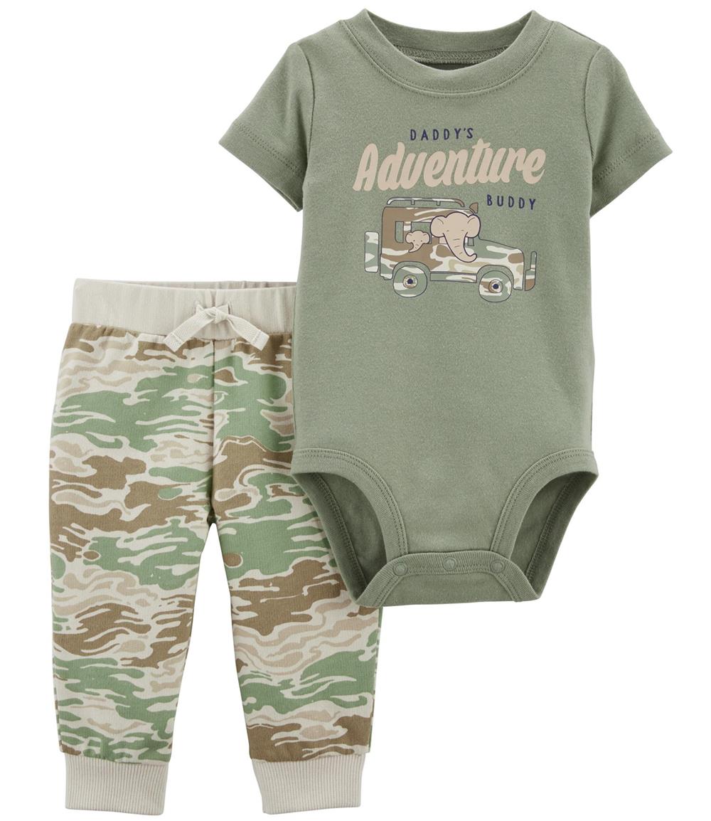 Carters Boys 0-24 Months 2-Piece Camo Bodysuit Pant Set