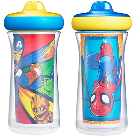 The First Years Marvel Insulated Sippy Cups, 9 Ounces (Pack of 2)