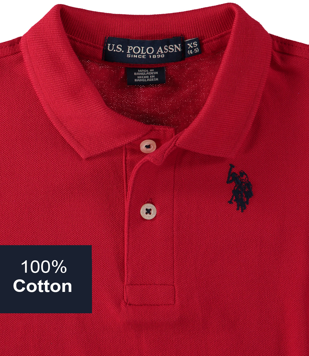 U.S. Polo Assn. Boys 4-20 Short-Sleeve Classic Polo Shirt with Small Pony Applique