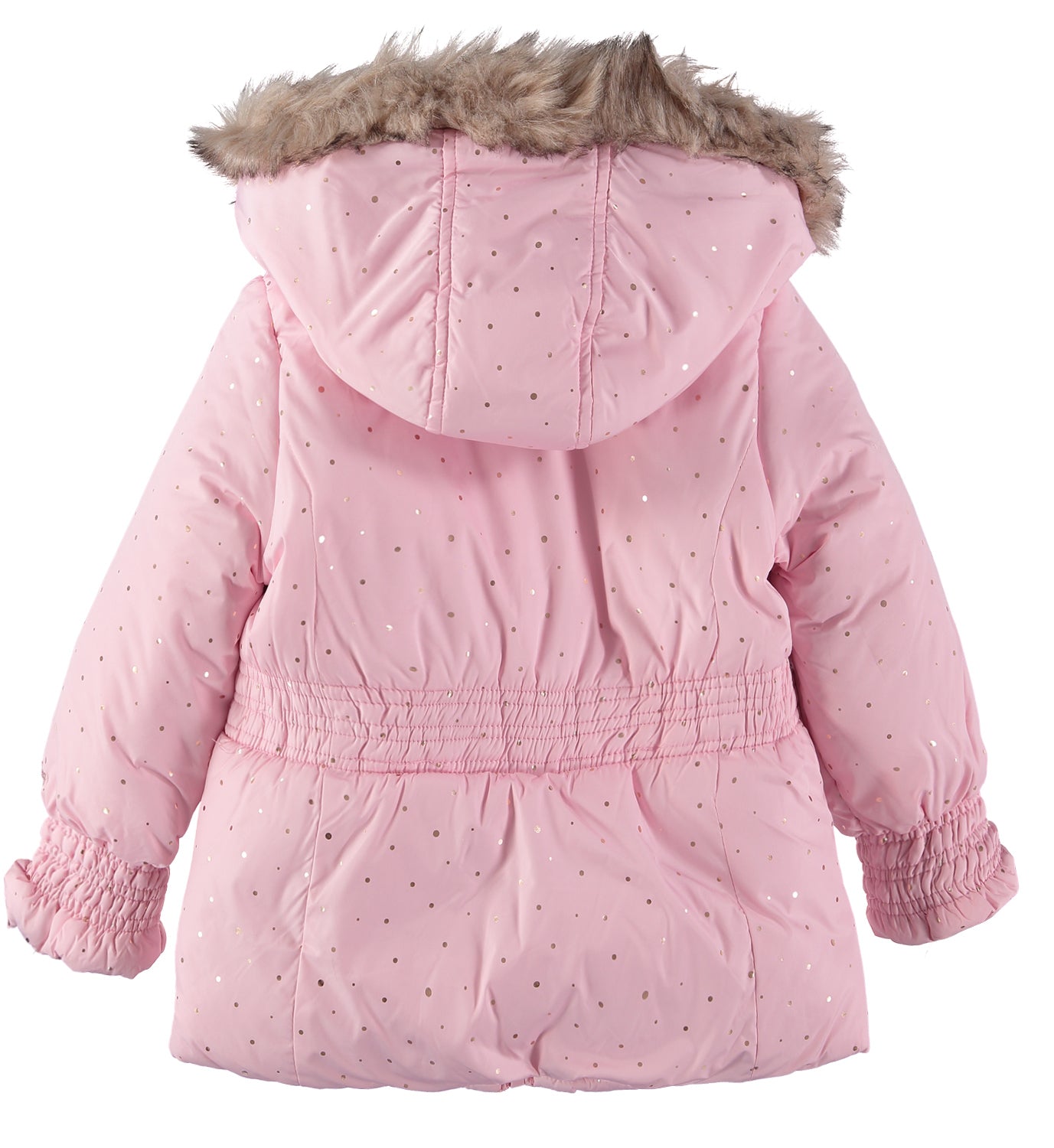 London Fog Girls 2T-4T Foil Dot Smock Parka Jacket