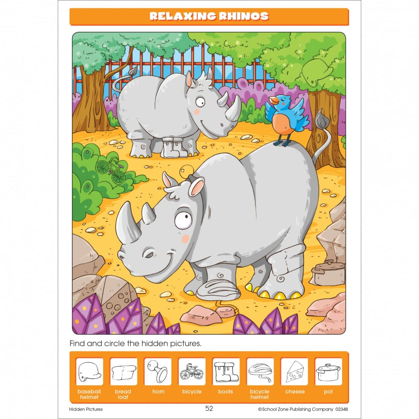 School Zone Hidden Pictures Activity Workbook