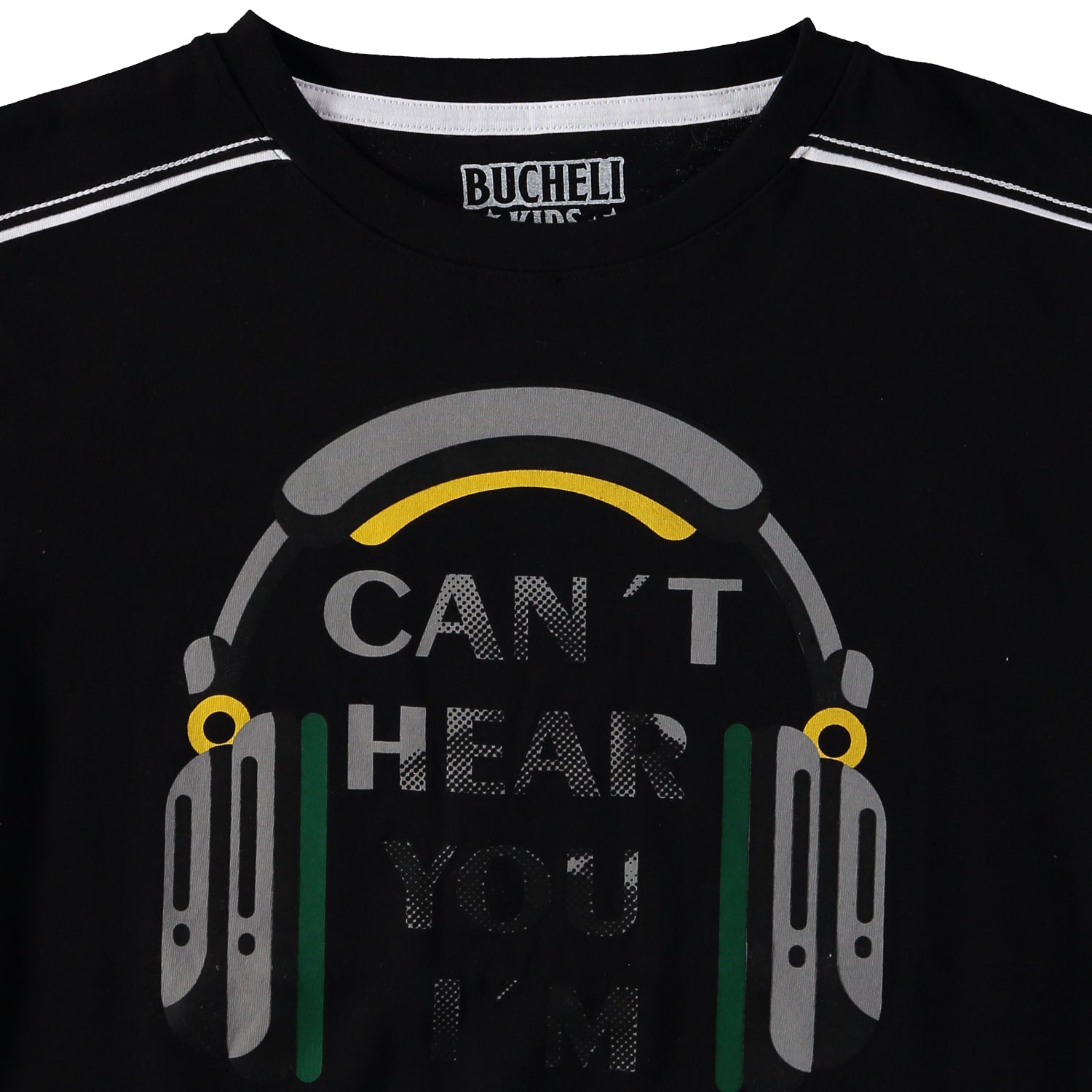 Bucheli Boys 8-20 Short Sleeve Headphone Gaming T-Shirt