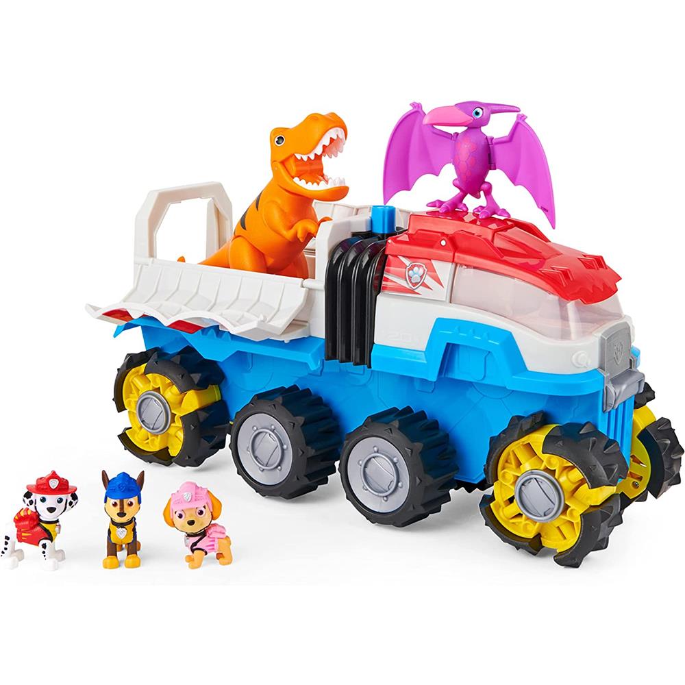 Paw Patrol Dino Patroller Motorized Vehicle with 3 Exclusive Bonus Action Figures