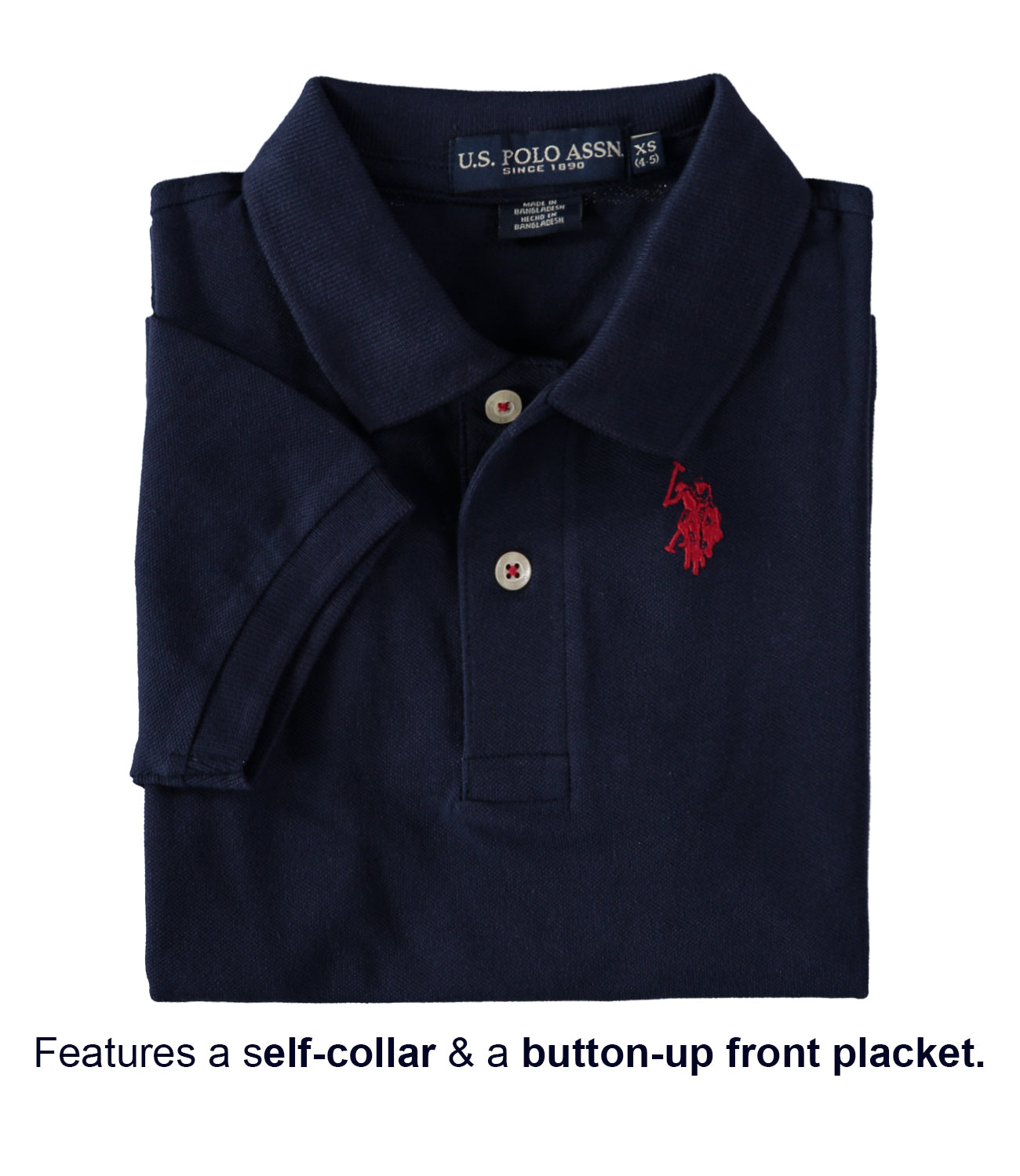 U.S. Polo Assn. Boys 4-20 Short-Sleeve Classic Polo Shirt with Small Pony Applique