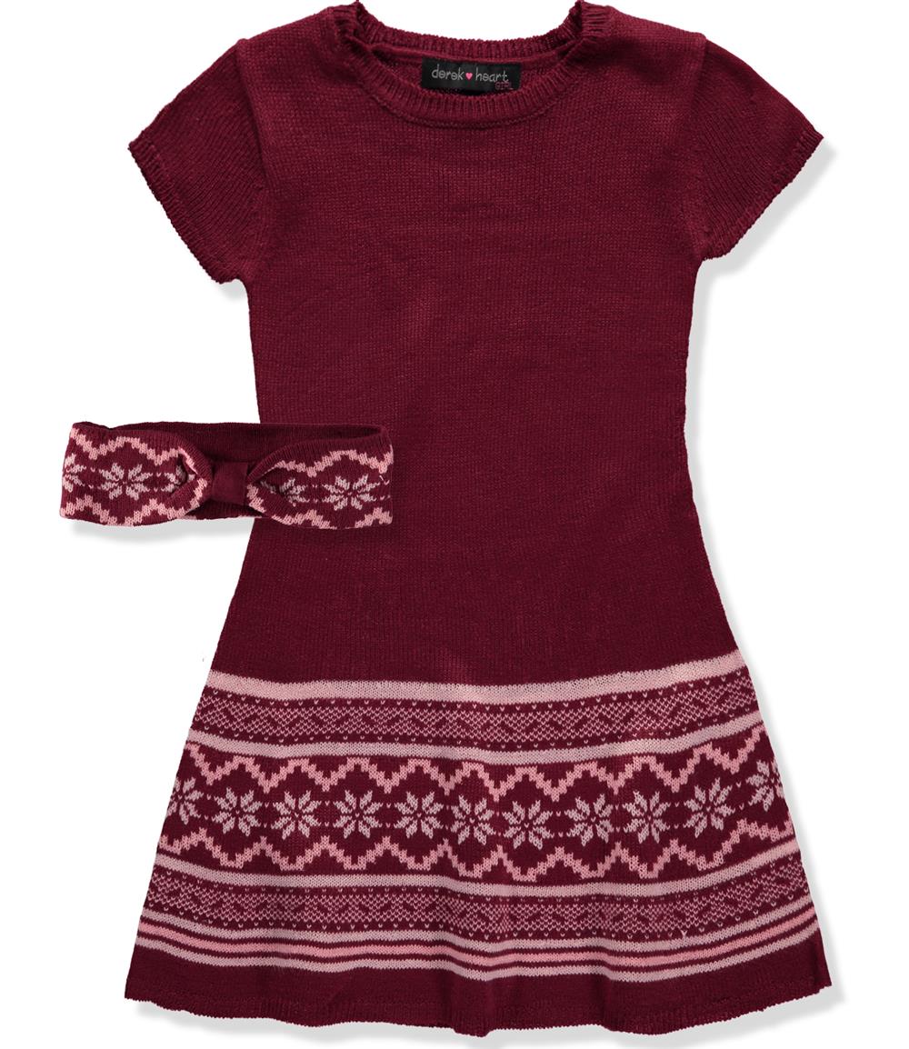 Derek Heart Girls 7-16 Jacquard Sweater Dress