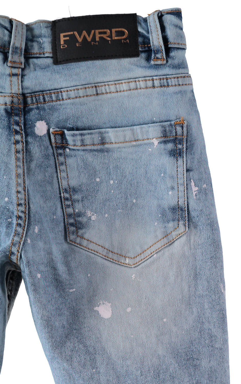 FWRD Denim Boys 8-20 Rip Repair Bleached Denim Slim Jeans