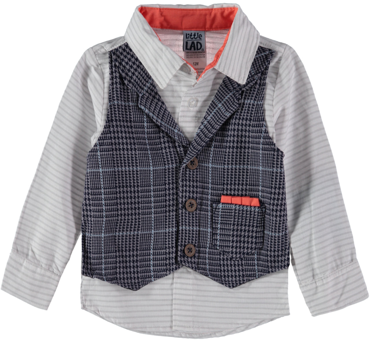 Little Lad Boys 12-24 Months 3-Piece Vested Jean Set