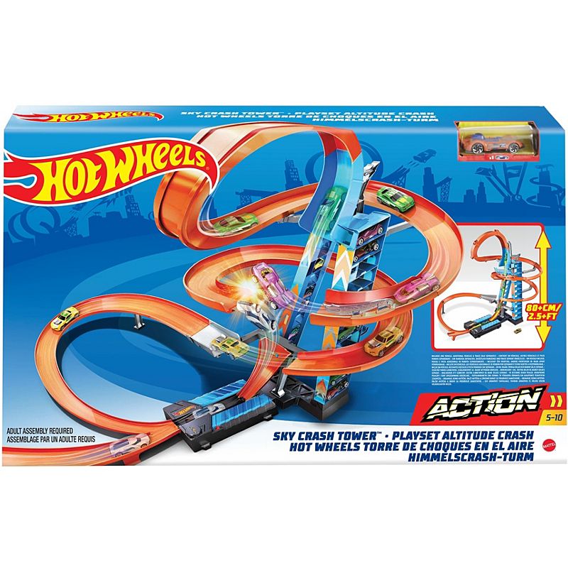 Mattel Hot Wheels Sky Crash Tower Trackset