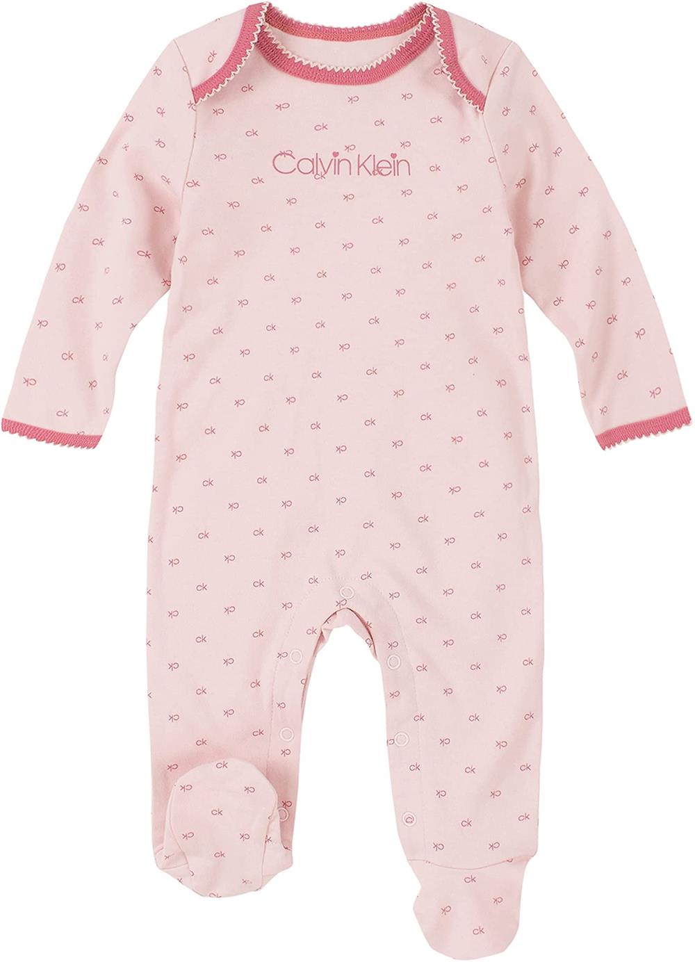 Calvin Klein Girls 0-9 Months Logo Coverall