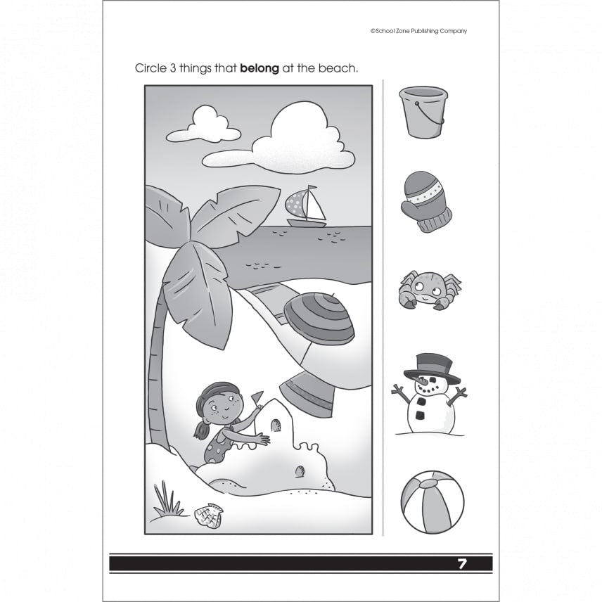 School Zone Get Ready for Kindergarten Grades P-K Workbook