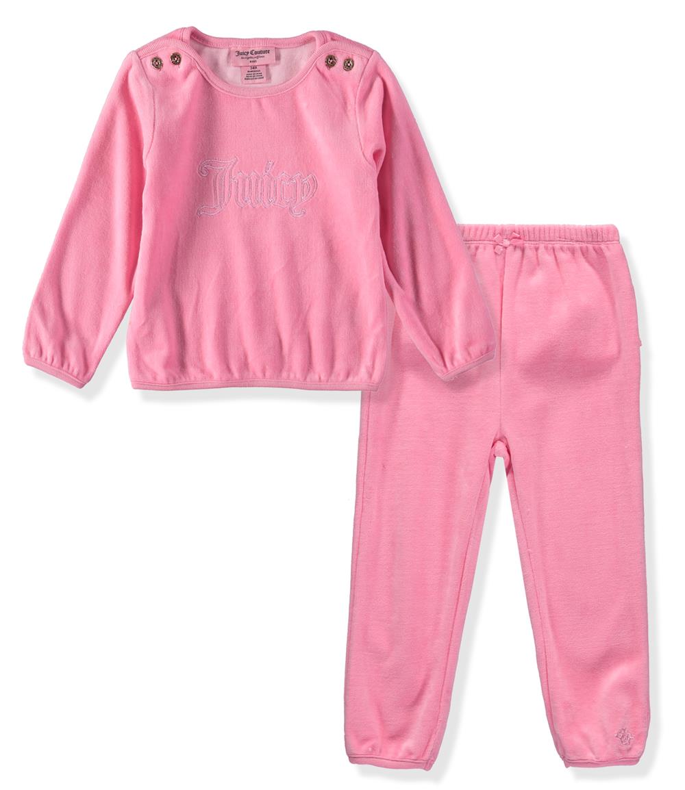 Juicy Couture Girls 0-9 Months Juicy Velour Pant Set