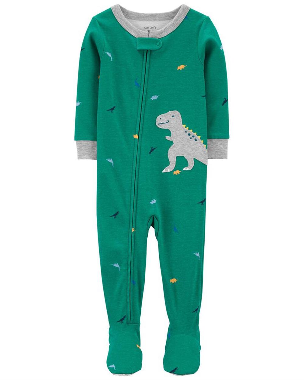 Carters Boys 12-24 Months 1-Piece Dinosaur 100% Snug Fit Cotton Footie PJs