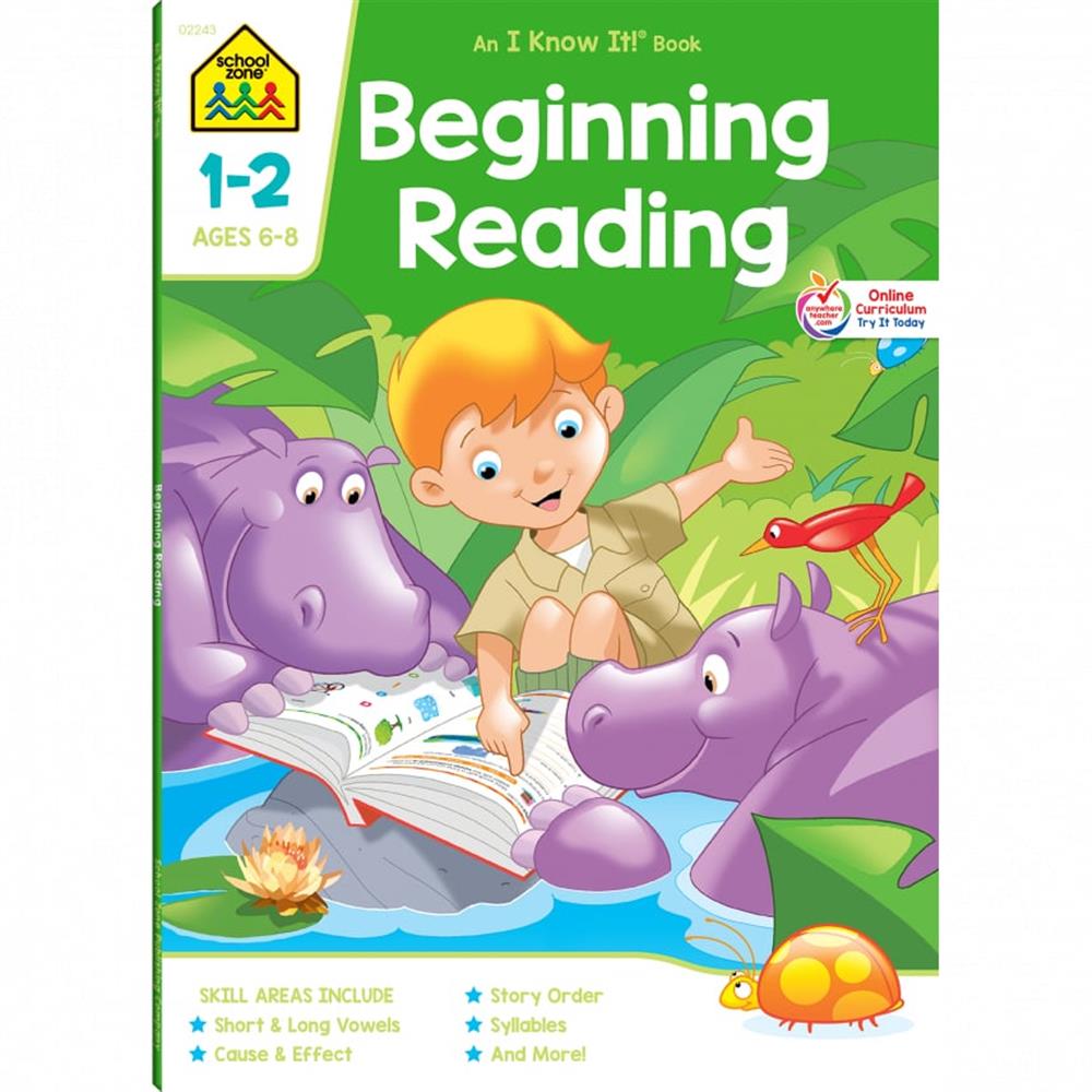 School Zone Beginning Reading Grades 1-2 Workbook