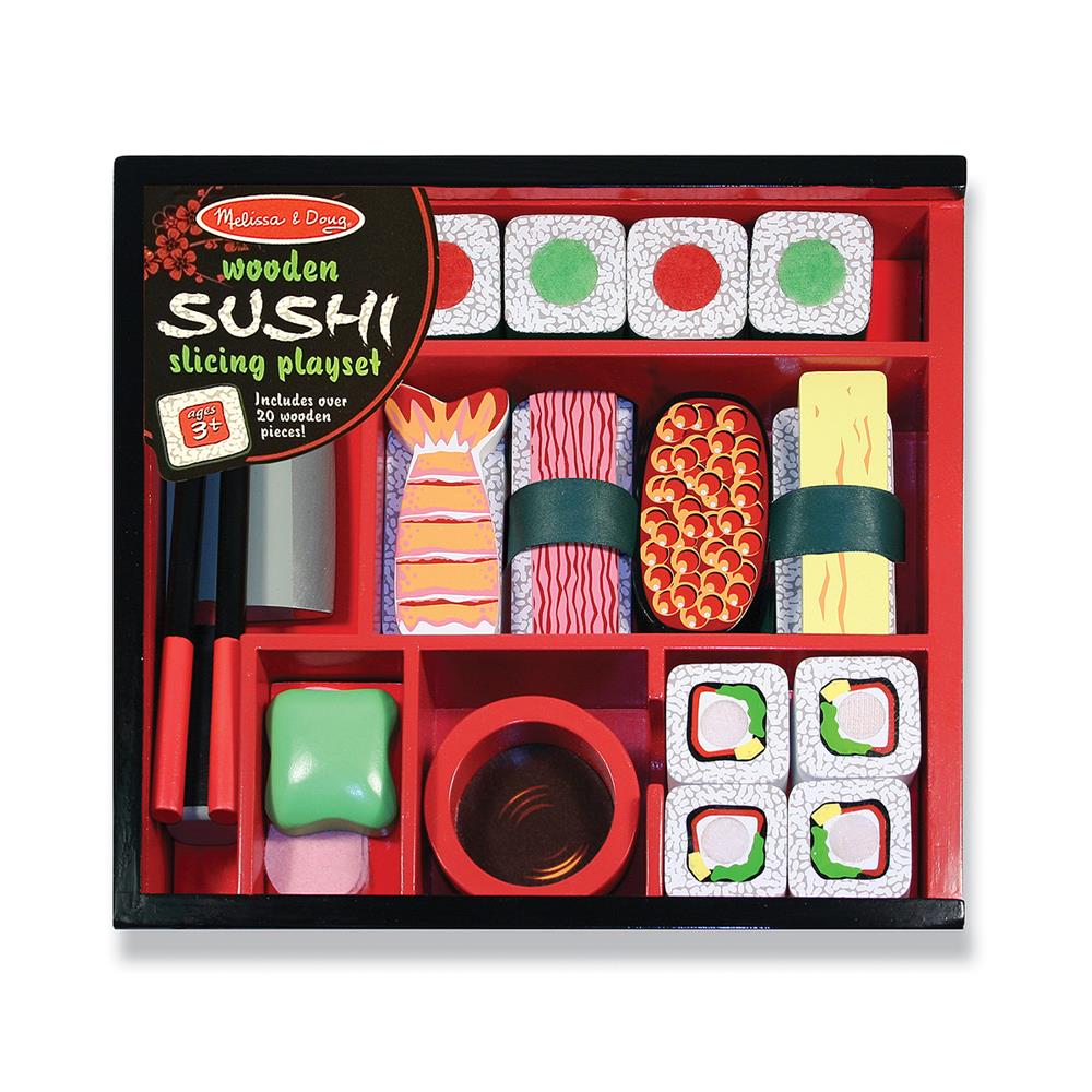 Melissa and Doug Sushi Slicing Play Set - Wooden Play Food