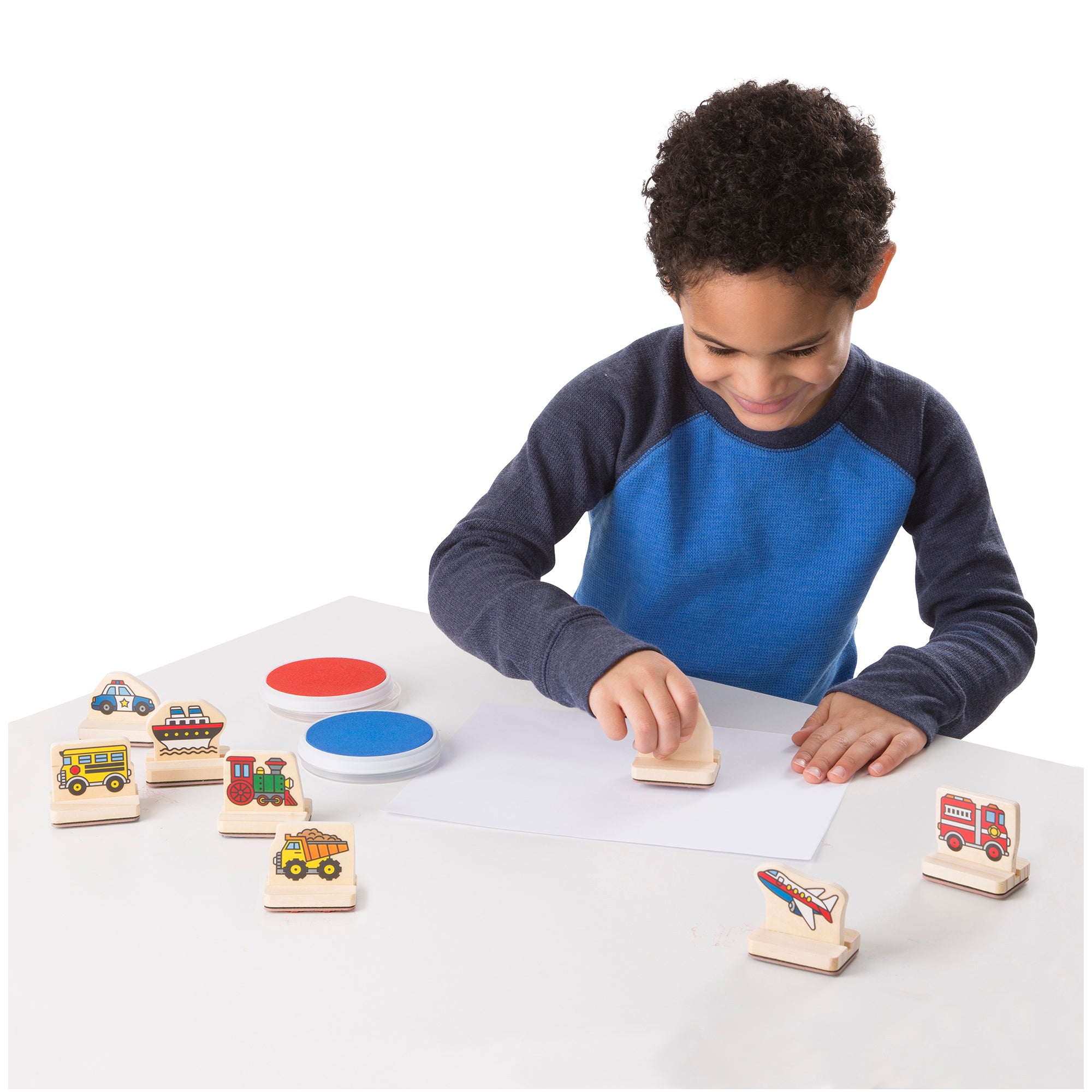 Melissa and Doug My First Wooden Stamp Set - Vehicles