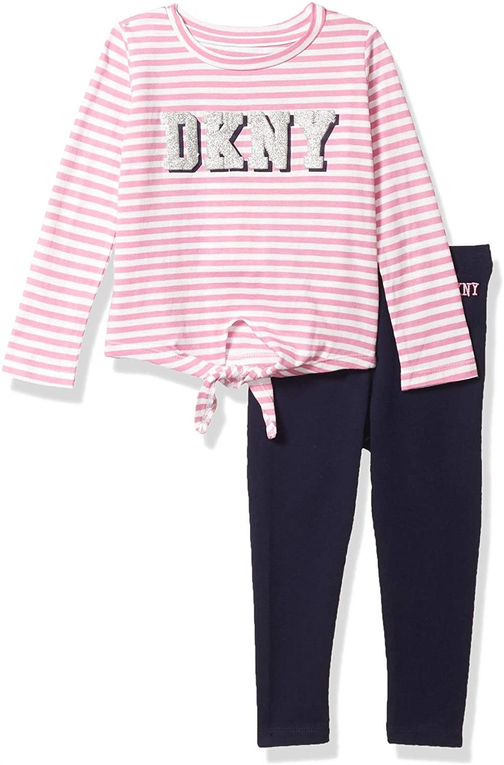 DKNY Girls 4-6X Long Sleeve T-Shirt Legging Set