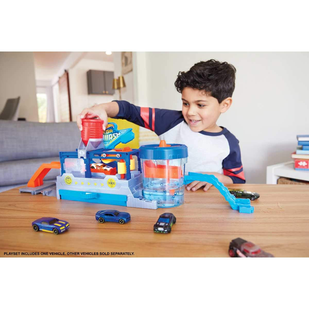 Hot Wheels City Mega Car Wash Connectable Play Set