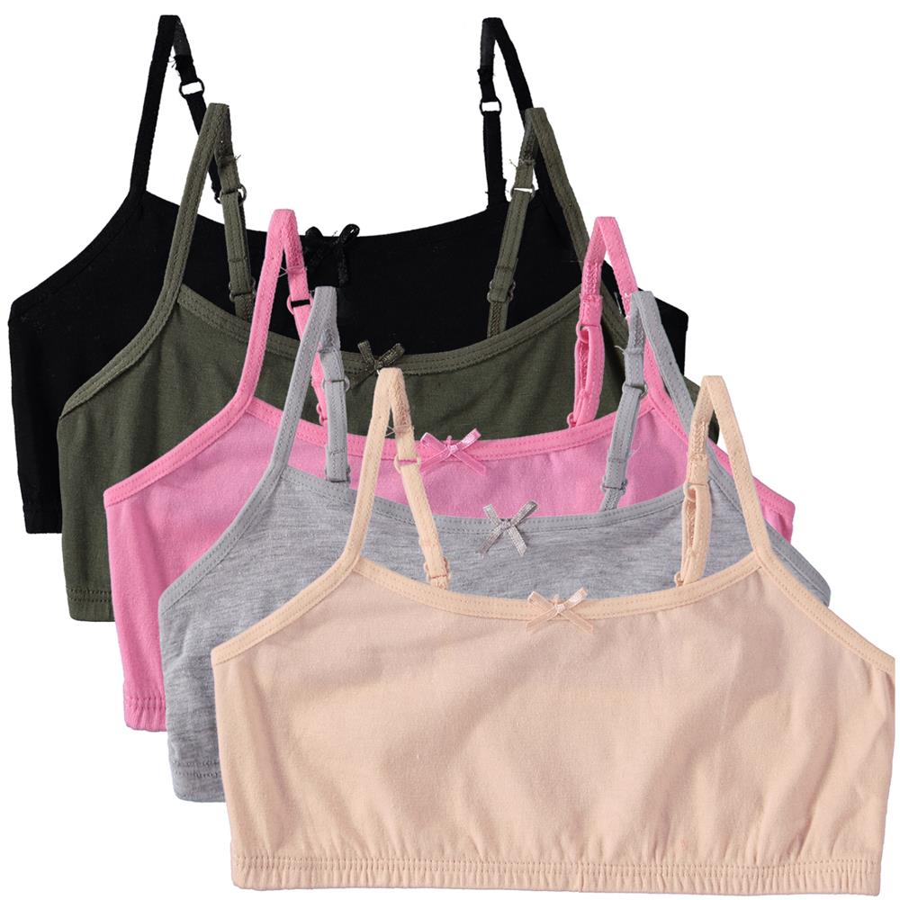 Rene Rofe Girls 7-16 Joelle Cotton Bralette 5-Pack