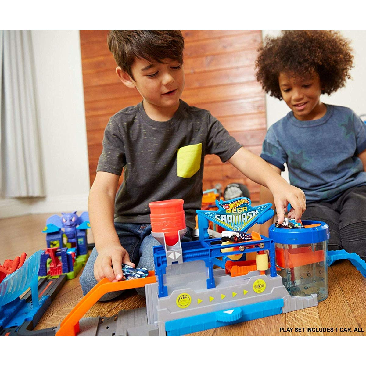 Hot Wheels City Mega Car Wash Connectable Play Set