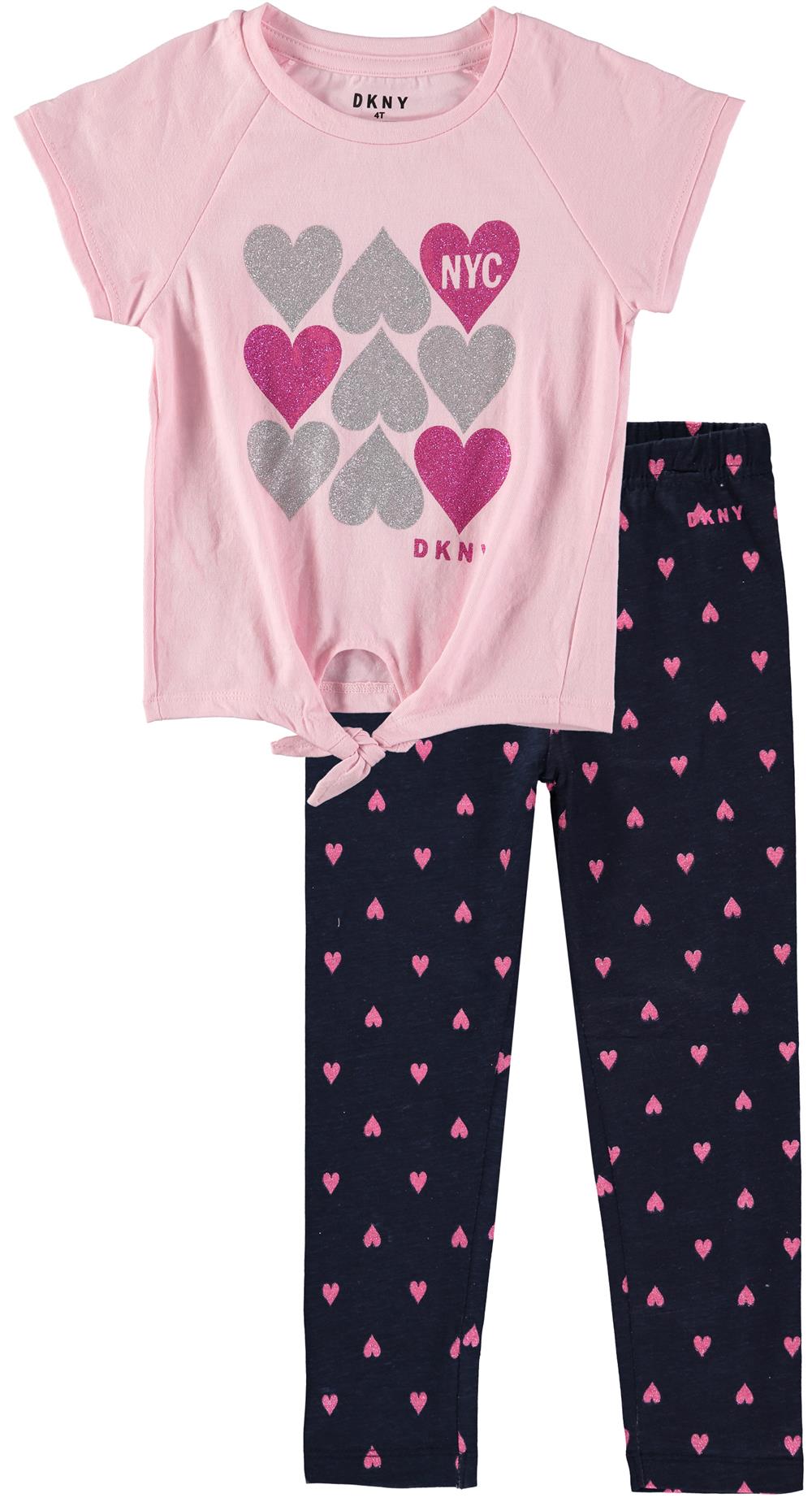 DKNY Girls 12-24 Months NYC Heart Legging Set