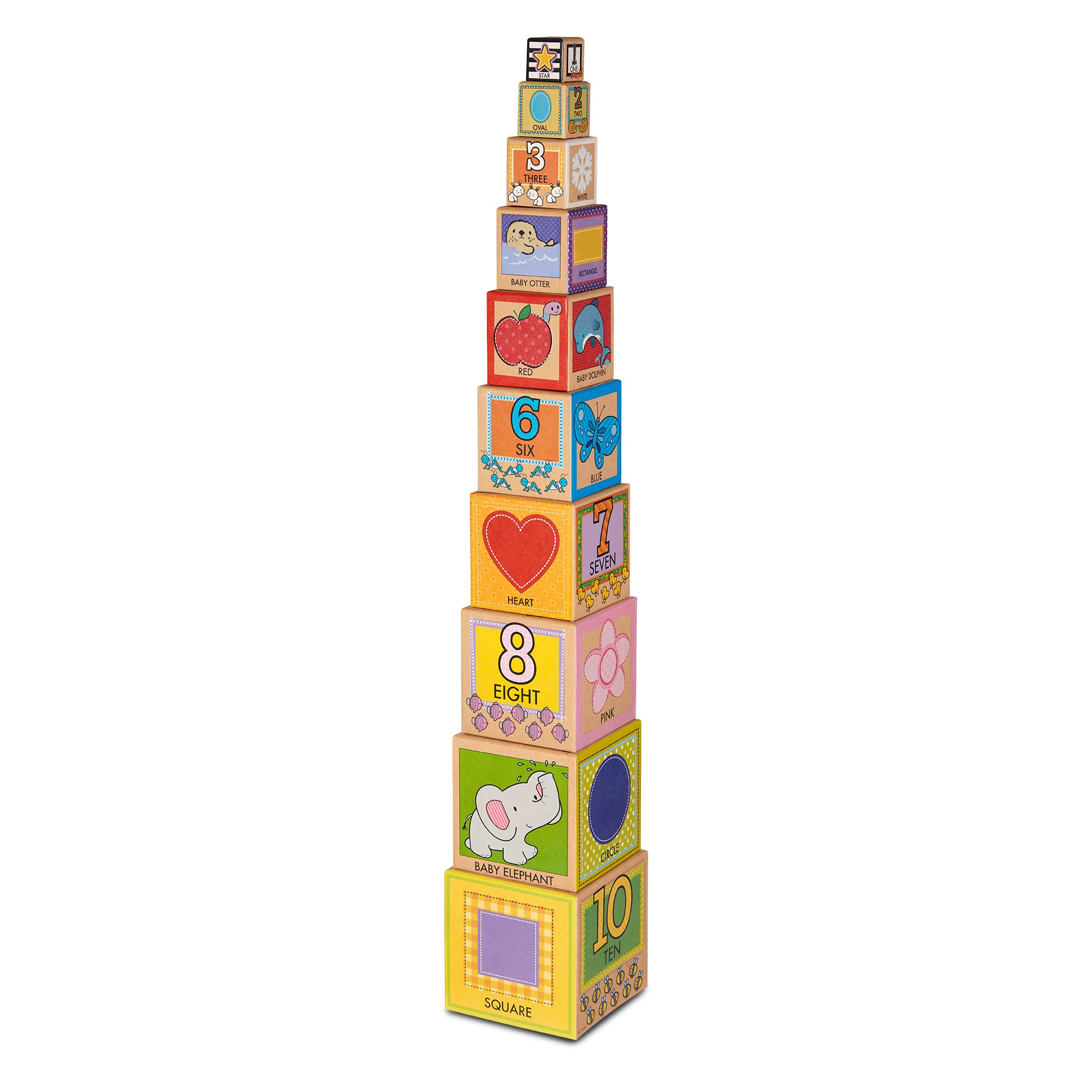 Melissa and Doug Natural Play Early Learning, Stacking & Nesting Blocks