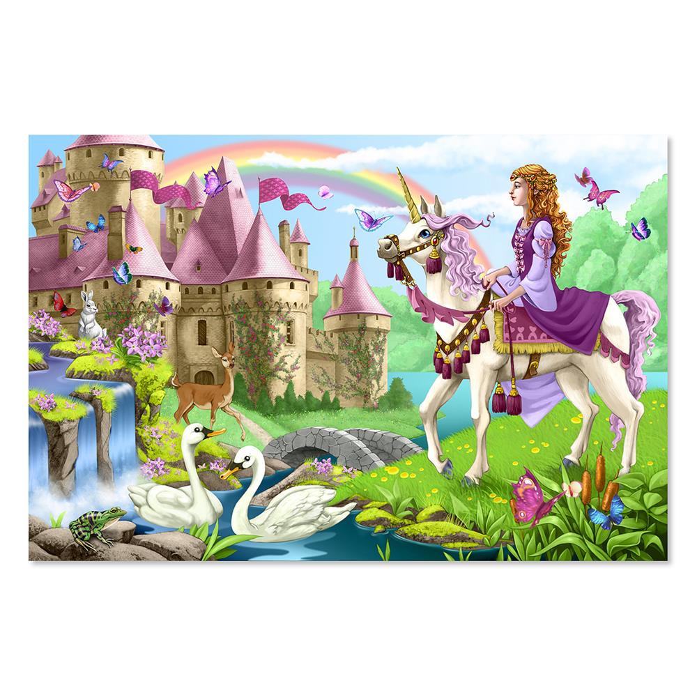 Melissa and Doug Fairy Tale Castle Floor Puzzle - 48 Pieces