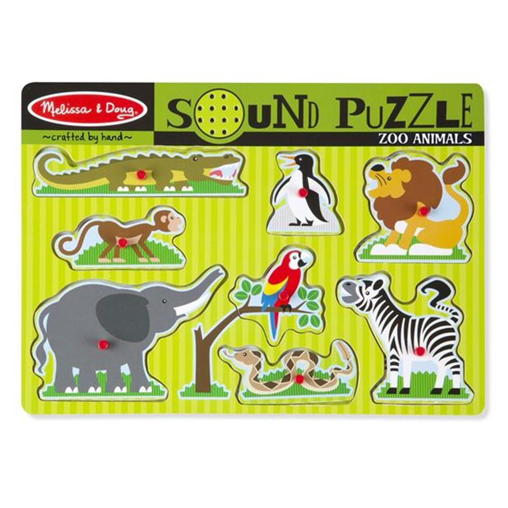 Melissa and Doug Zoo Animals Sound Puzzle - 8 Pieces