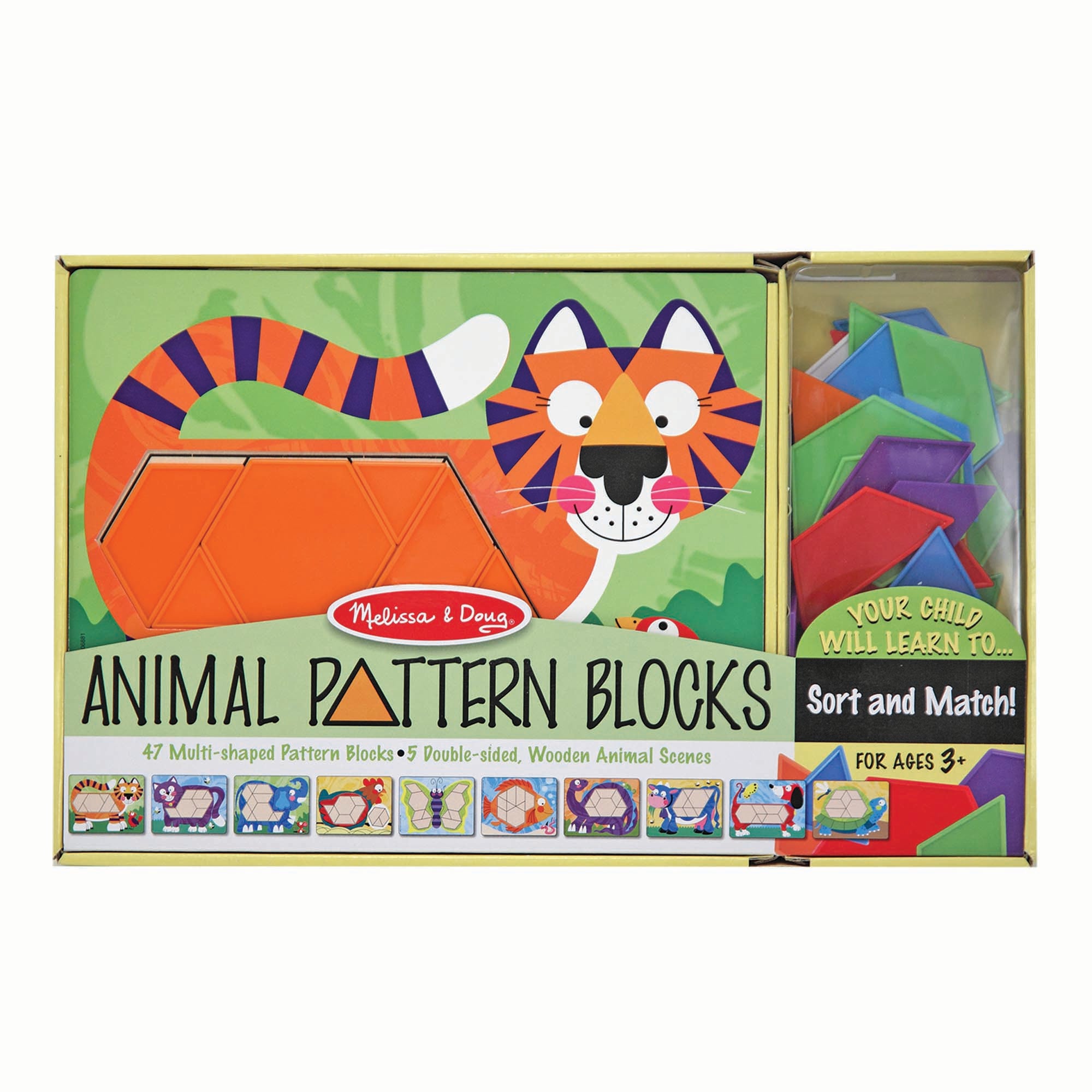 Melissa and Doug Animal Pattern Blocks Set