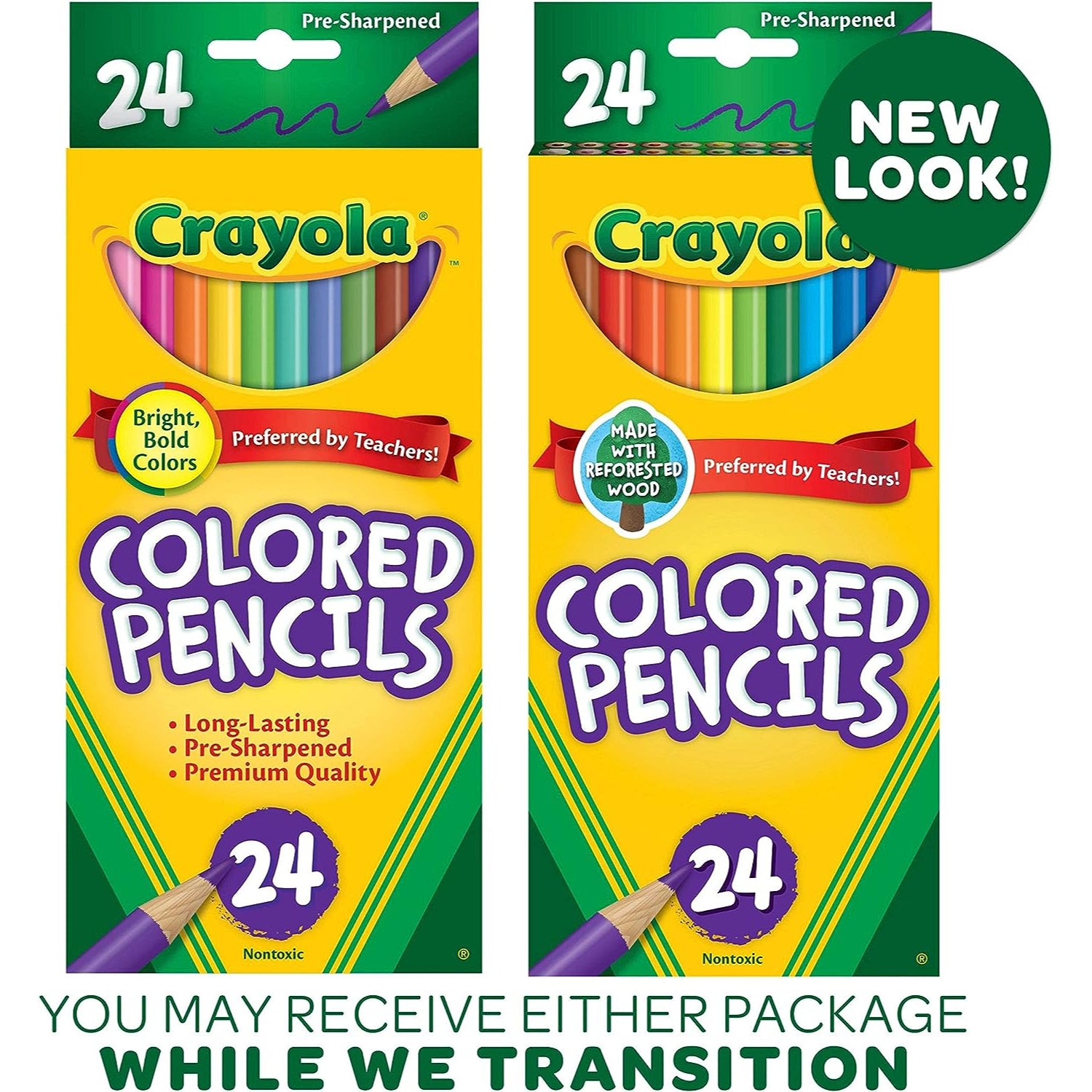 Crayola Colored Pencils, Assorted Colors, 24 count