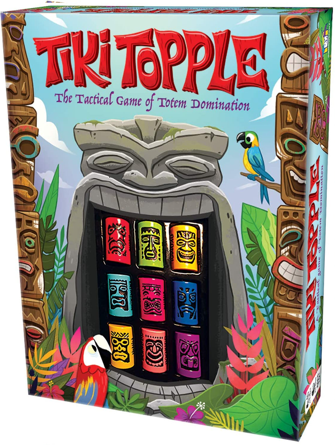 Gamewright Tiki Topple - The Tactical Board Game of Totem Domination