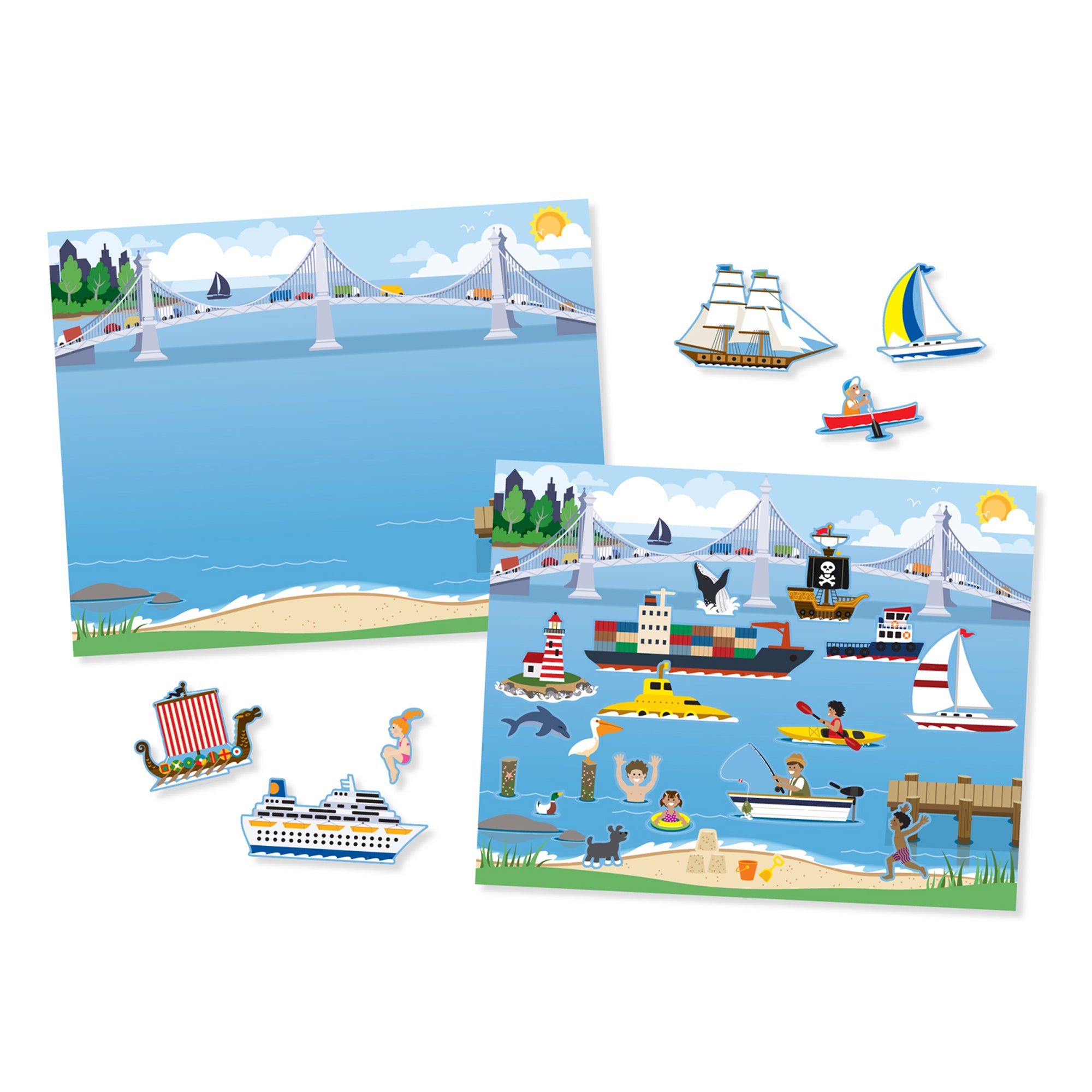 Melissa and Doug Reusable Sticker Pad Vehicles Theme