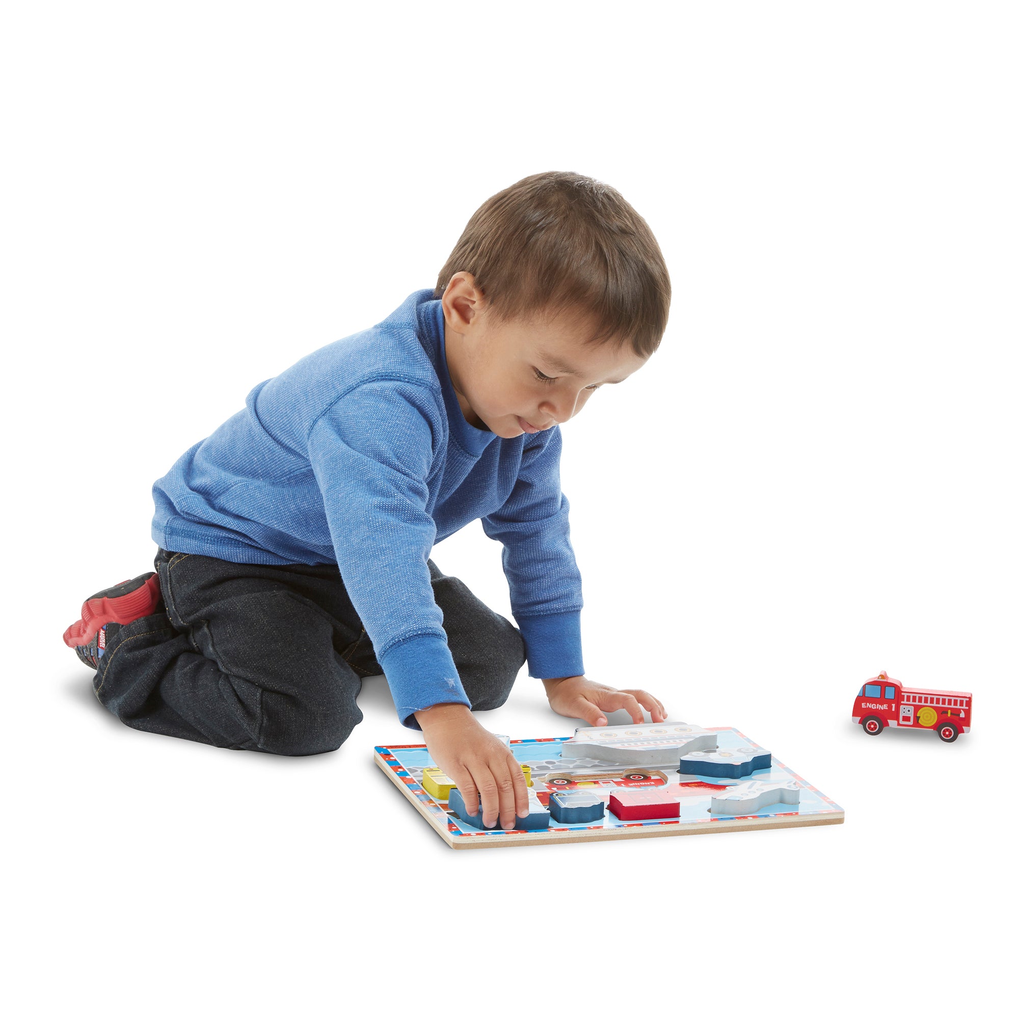 Melissa and Doug Little Boys' Vehicles Chunky Puzzle - 9 Pieces