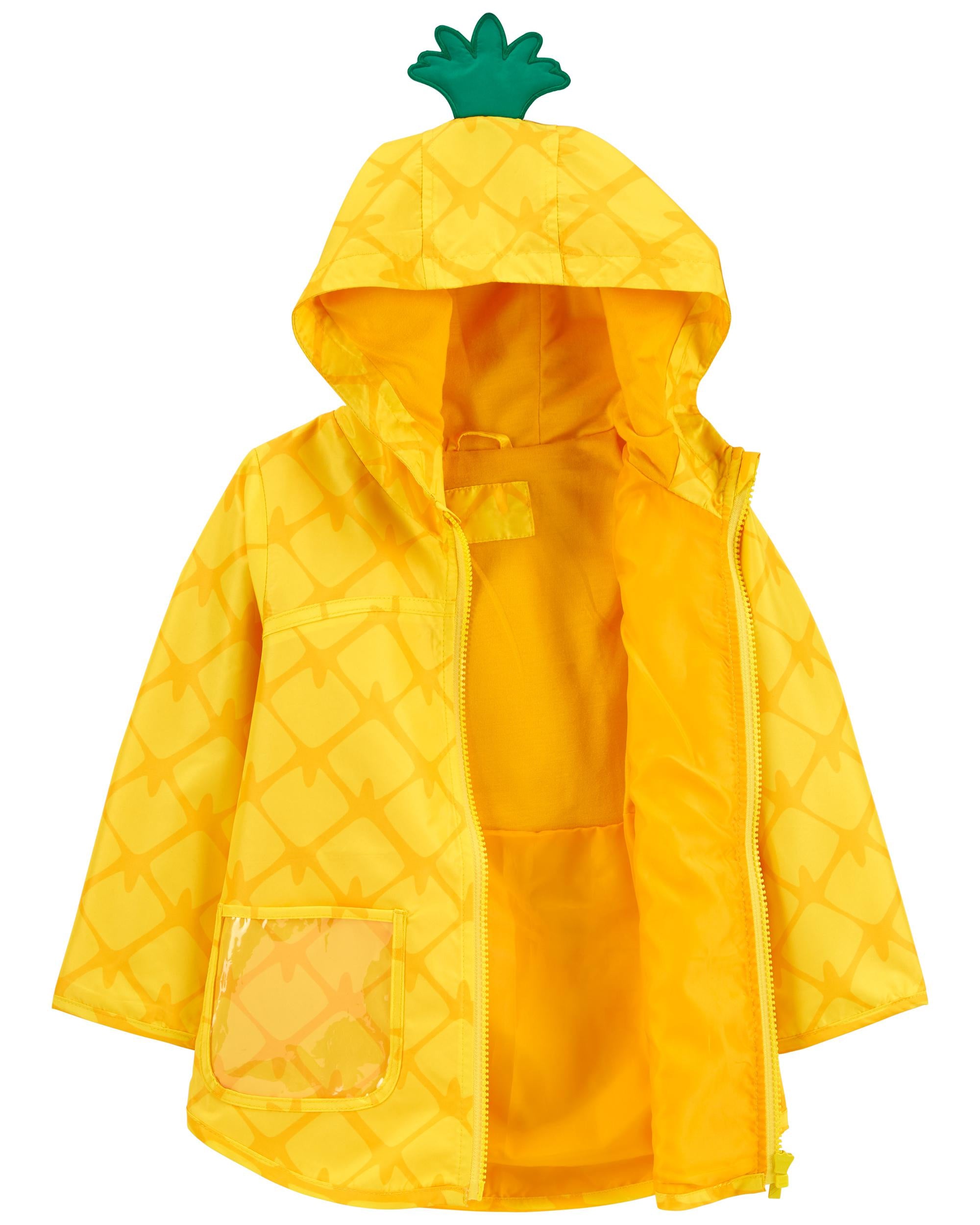 Carters Girls 2T-4T Pineapple Rain Slicker