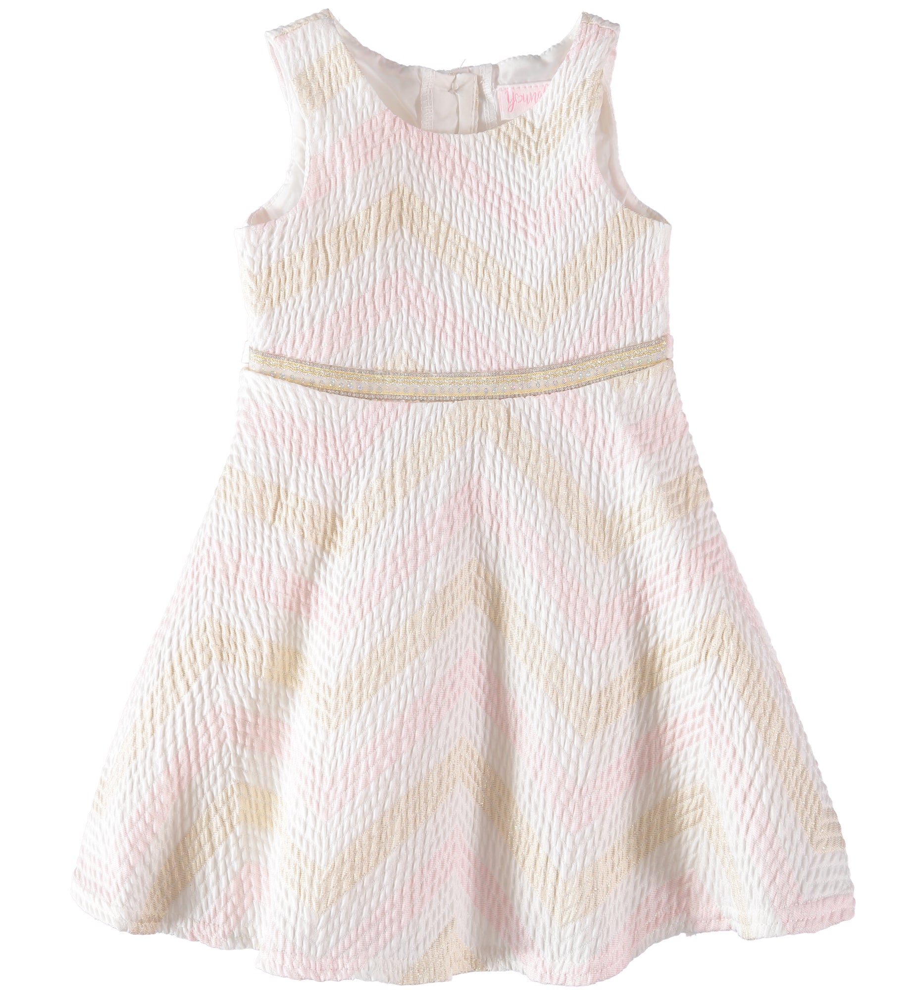 Youngland Girls 12-24 Months Chevron Shrug Dress