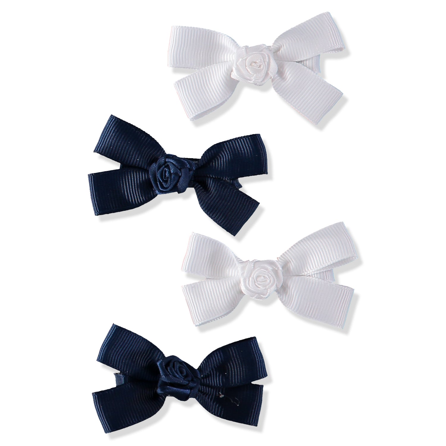 French Toast 4-Pack Mini Bow Barrettes