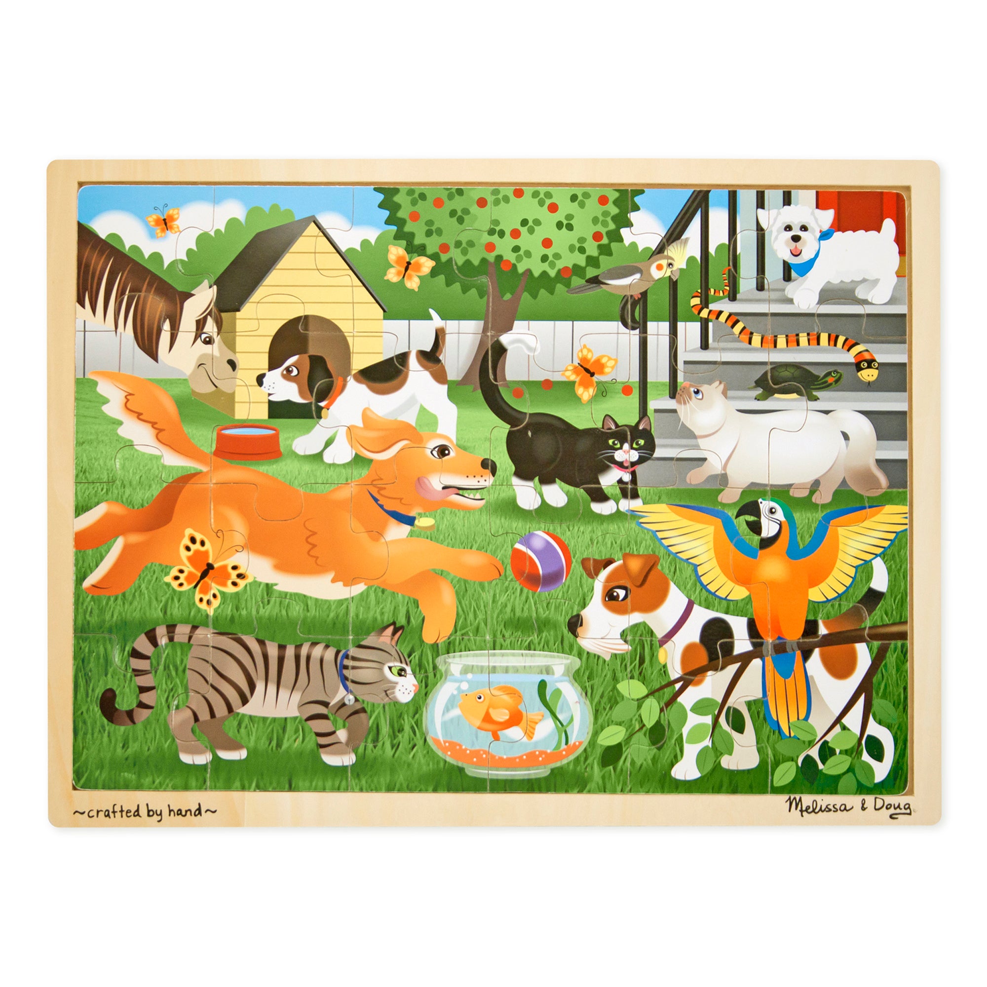 Melissa and Doug Pets Wooden Jigsaw Puzzle - 24 Pieces