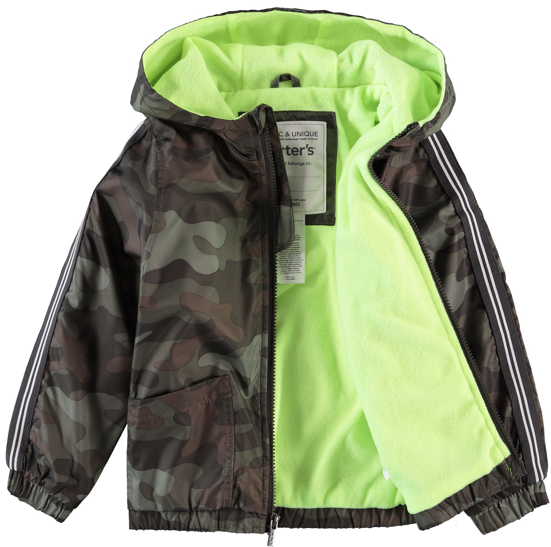 Carters Boys 4-7 Camo Hooded Wind Breaker