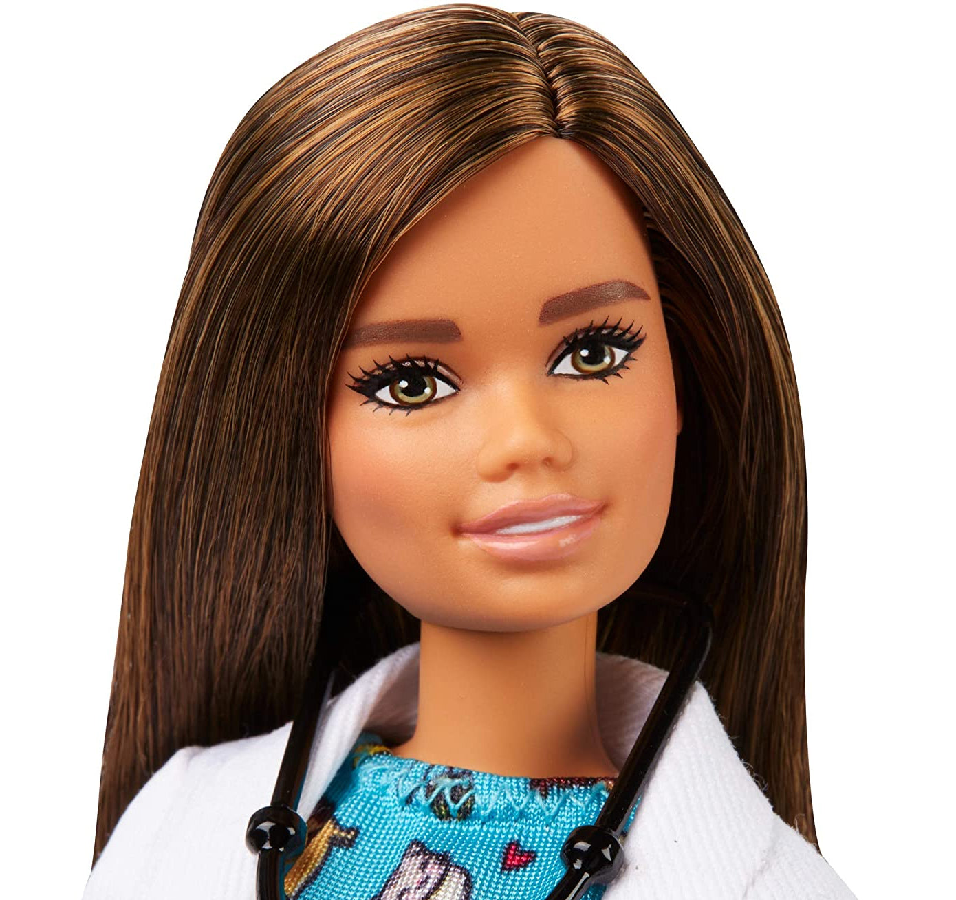 Barbie Pet Vet with Career Pet-Print Dress, Medical Coat, Shoes and Kitty Patient