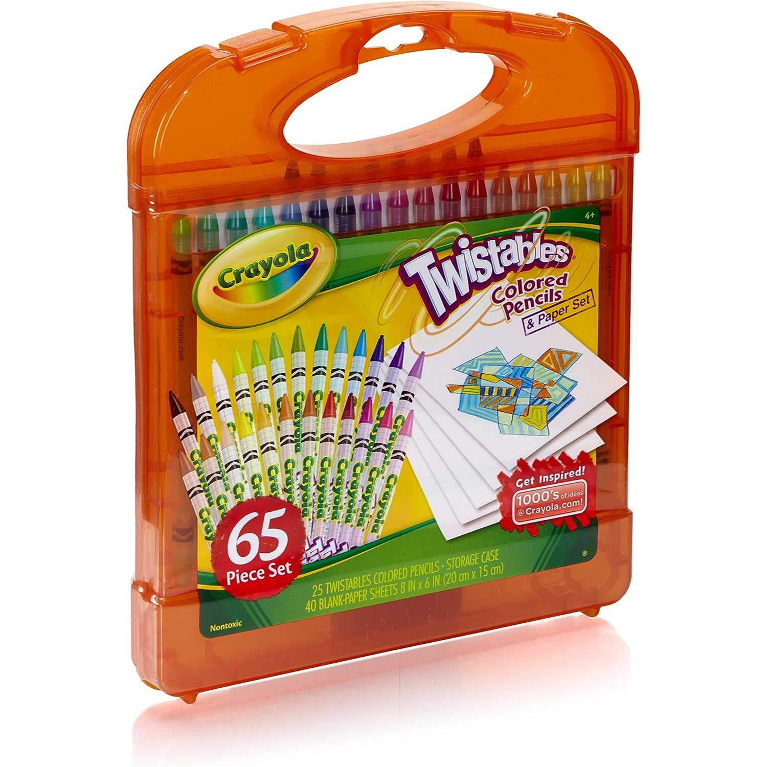 Crayola Twistables Colored Pencils Kit, 25 Twistables Colored Pencils and 40 sheets of paper