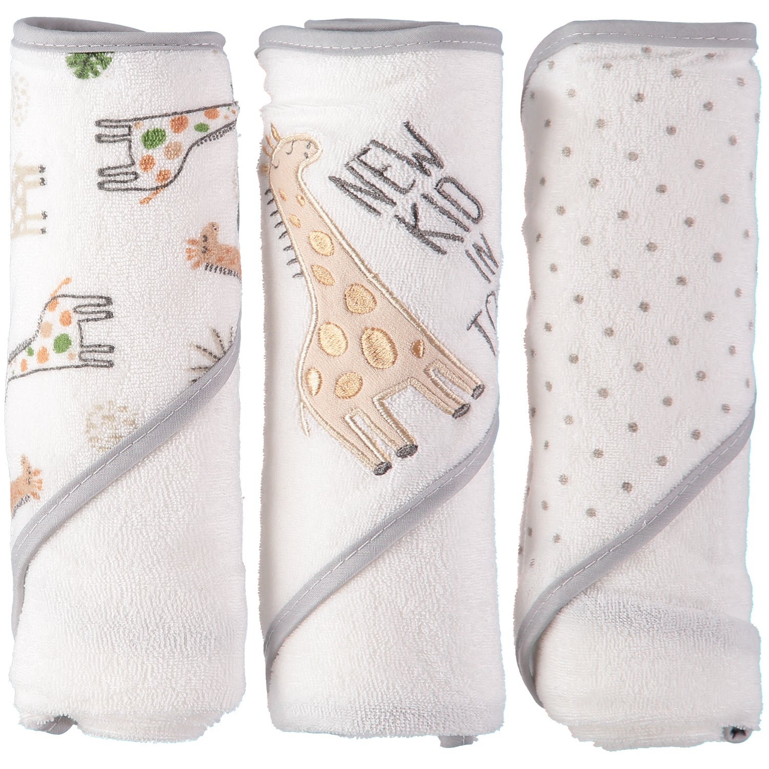 Rene Rofe Baby Bed & Bath Collection Hooded Towels, 3 Pack