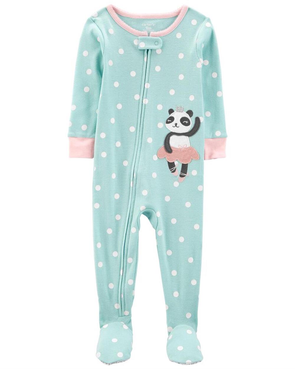 Carters Girls 12-24 Months Ballerina Panda Cotton Sleeper