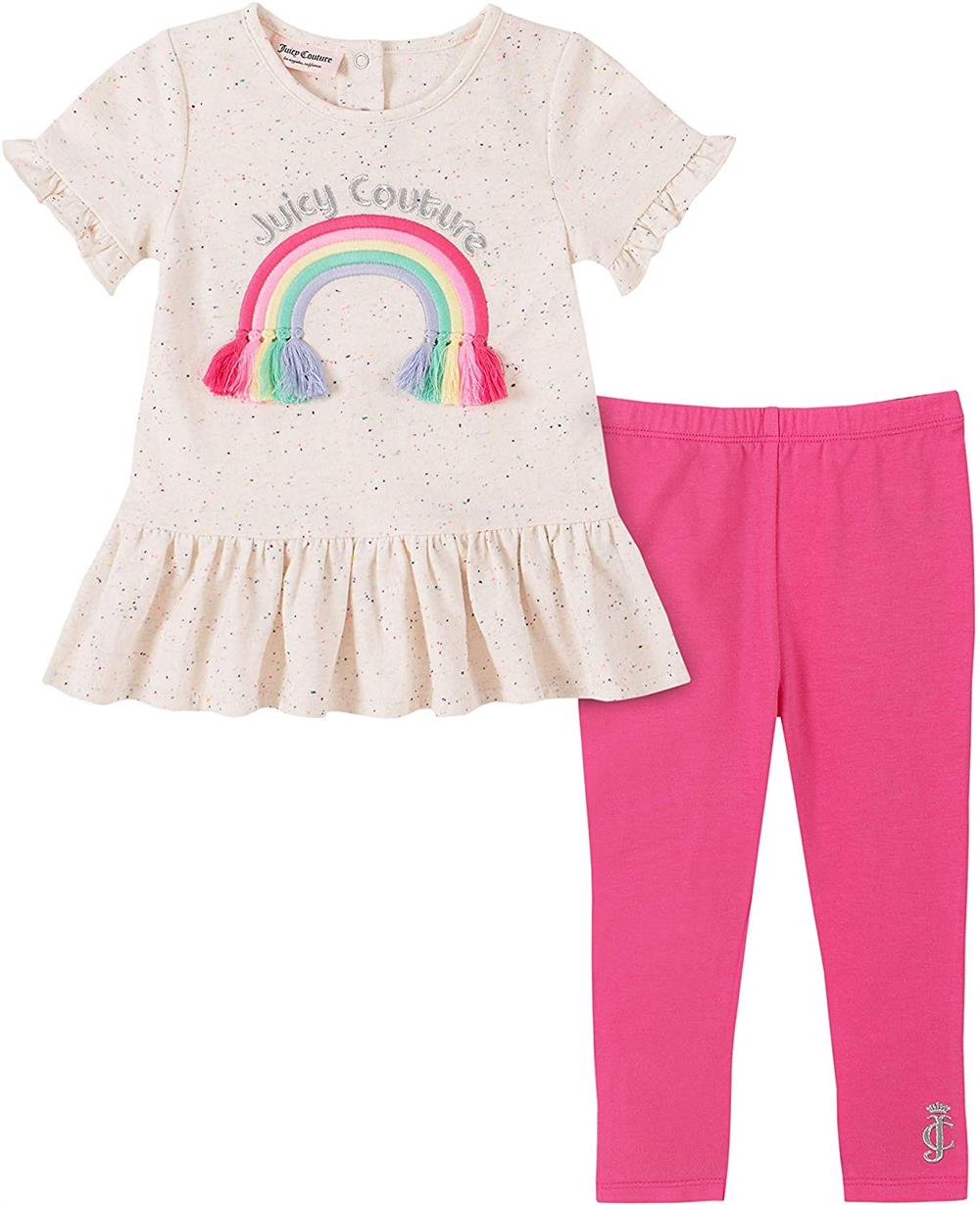 Juicy Couture Girls 12-24 Months Rainbow Peplum Legging Set