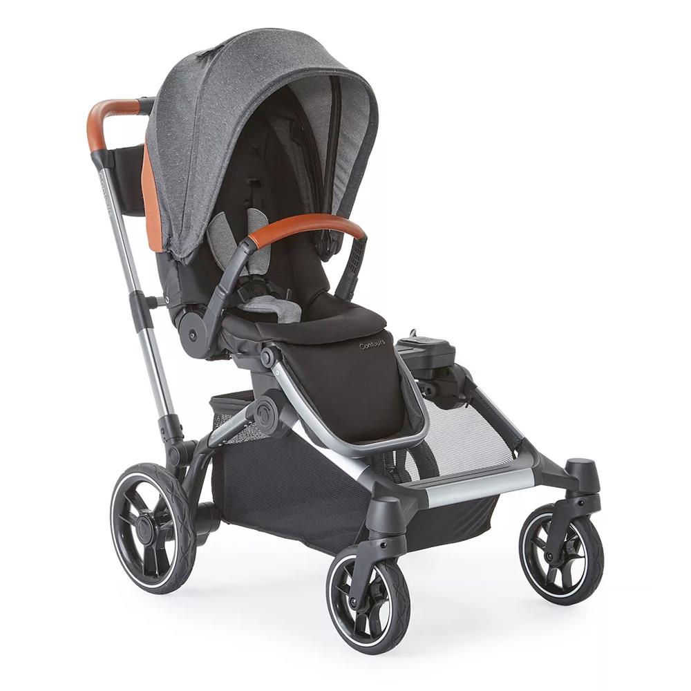 Contours Element Side-by-Side Single-to-Double Stroller, Storm Grey