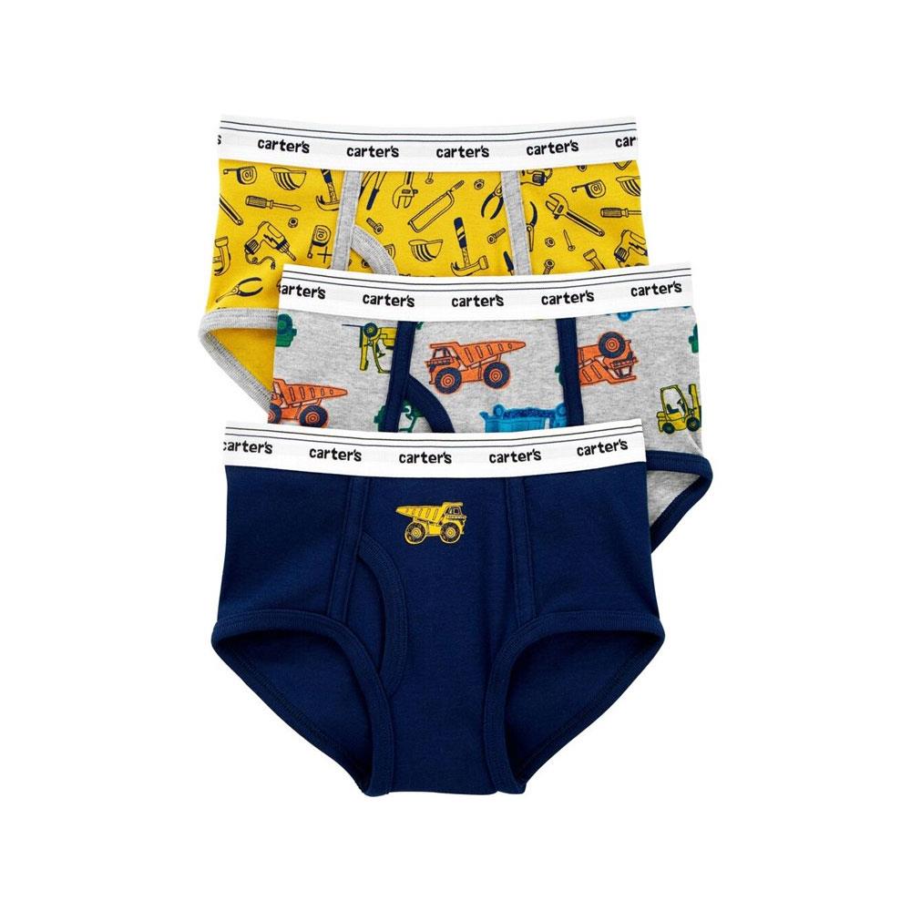 Carters Boys 2-14 Truck Briefs 3-Pack