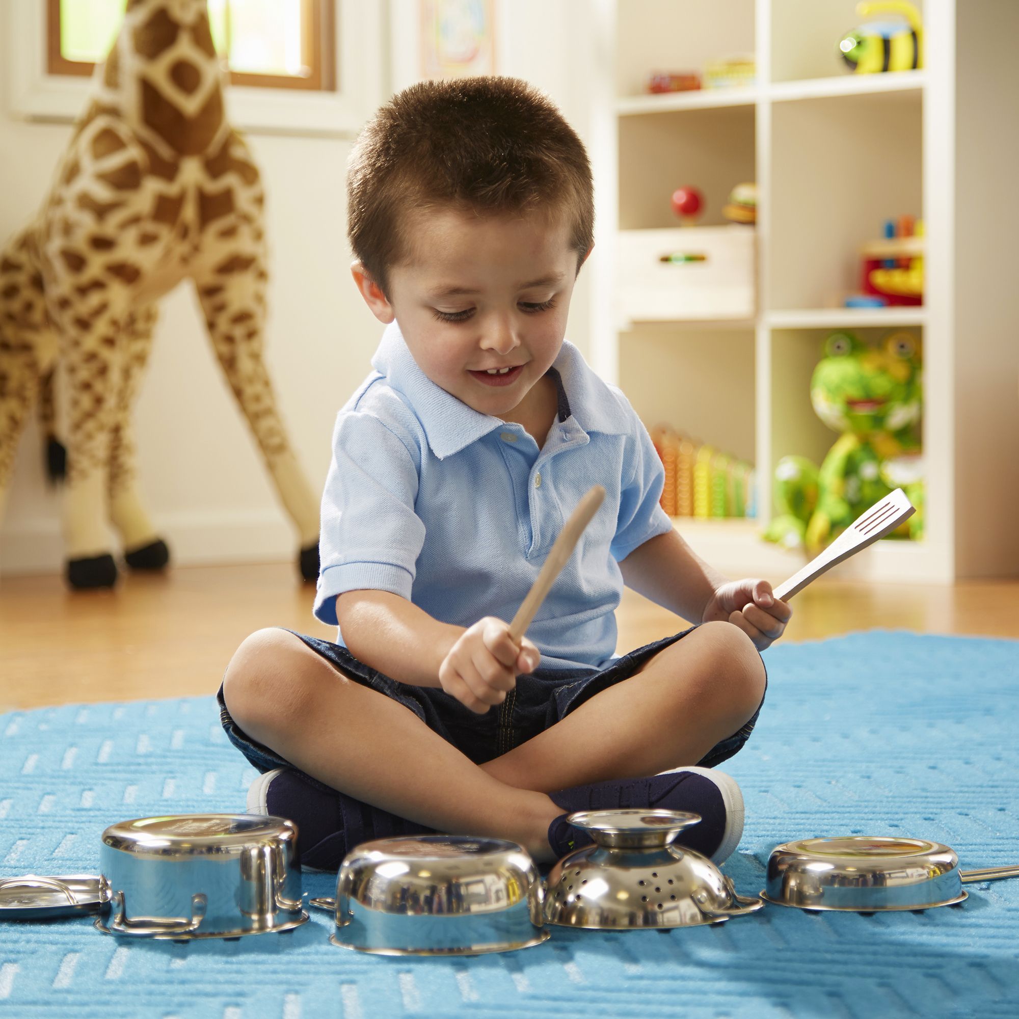 Melissa and Doug Let's Play House! Stainless Steel Pots & Pans Play Set