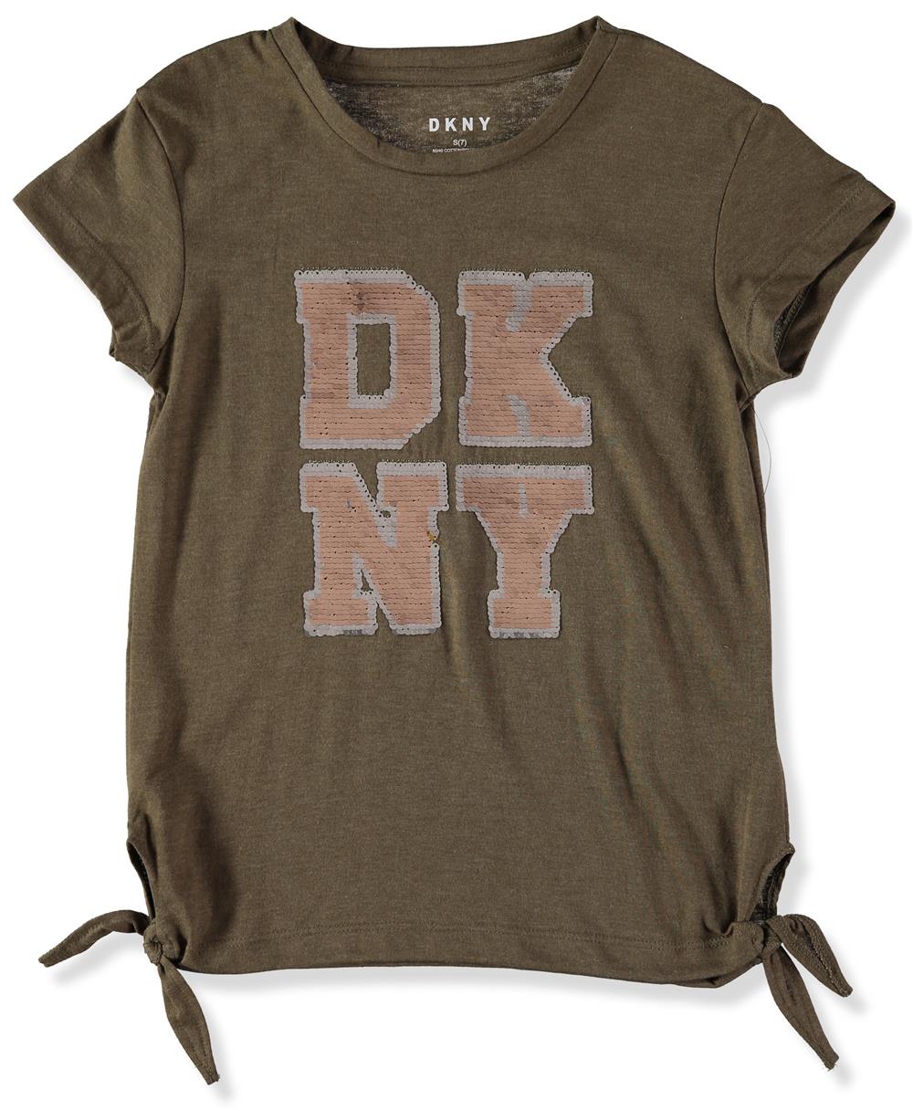 DKNY Girls 7-16 Flip Sequin T-Shirt